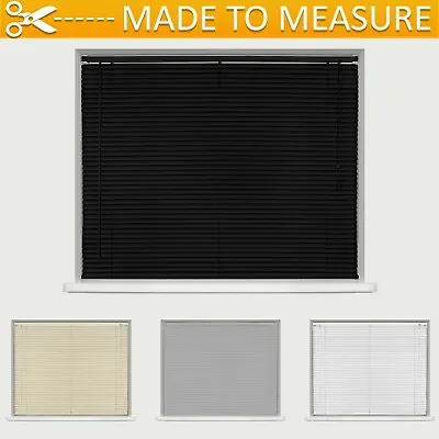 Made To Measure Pvc Venetian Blind - Cream / Black / White / Grey - Custom Made • £18.99