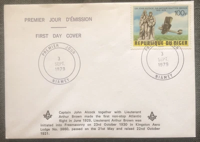 £4.99 • Buy FDC Special Stamp Cover Masons Masonic Niger 1979 Sir John Alcock