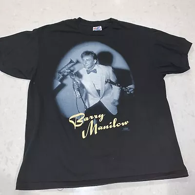 Vintage Original 90s BARRY MANILOW 1995 Tour Musical Event Concert T-Shirt XL • $14.99