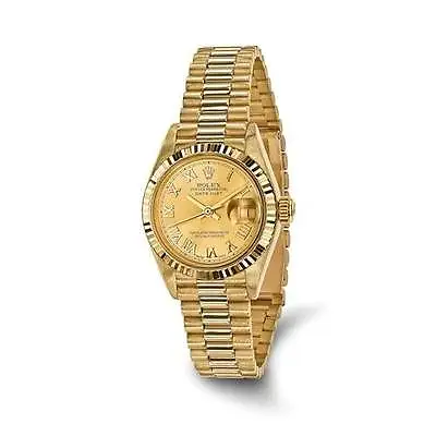 ROLEX-Ladies 18K Yellow Gold Datejust PRESIDENTIAL-Preowned-Serviced And 2 Year • $9299