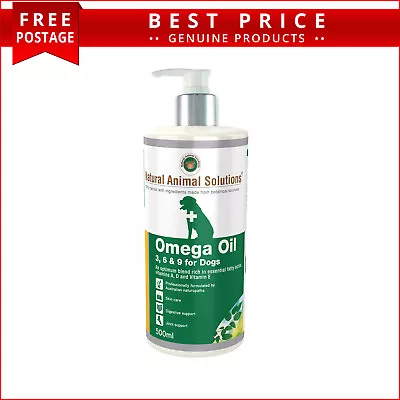 Natural Animal Solutions Skin And Joint Care Omega 36 9 Oil For Dogs 500 ML • $37.93