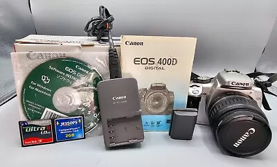 Canon EOS 400D Digital 10.1MP Digital SLR Camera + EF-S 18-55mm II Zoom Lens • £24.99