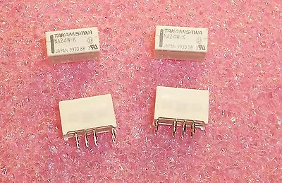 Qty (10)  Na24w-k Takamisawa 24v Dpdt Miniature Signal Relays Nos   • $9.99