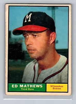 1961 Topps Ed Eddie Matthews #120 - Milwaukee Braves • $20.56