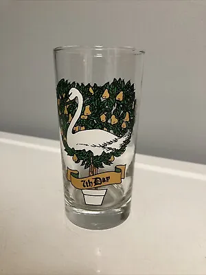 Twelve Days Of Christmas 7TH DAY Tumbler Seven Swans A Swimming Indiana Glass • $4