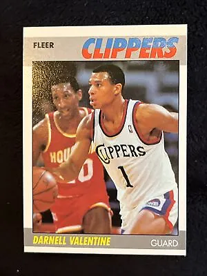 Darnell Valentine 1987 Clippers 87-88 Fleer Nba Basketball #115 /132 Nrmt Sharp • $1.15