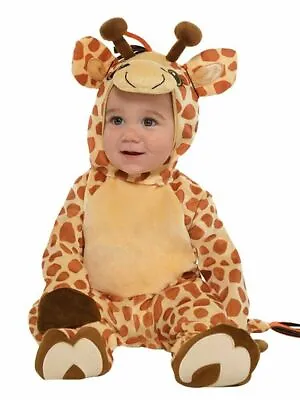 Toddler Baby 0-36m Junior Giraffe Fancy Dress Costume Cute Jumpsuit Animal Zoo • £20.99