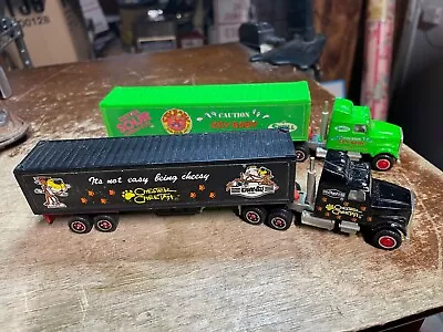 Vintage 2 Pc Lot Majorette France 18-Wheeler Truck & Trailer Cheetos & Cry Baby • $15