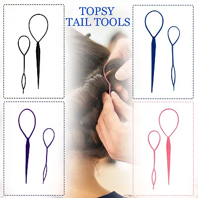 2/4pcs TOPSY TAIL HAIR TOOL For Hairstyle All Fashion Accessories Coloured Decor • £2.39