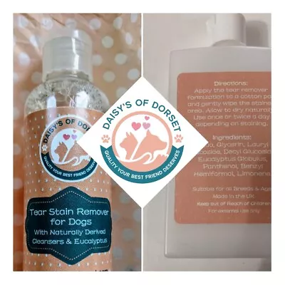 Dog Tear Stain Remover -  With Eucalyptus Oil- 100ml- Keep Eyes Healthy & Clean • £4.49