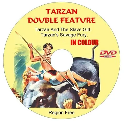 LEX BARKER As TARZAN DOUBLE FEATURE. IN COLOUR DVD. • £8.99
