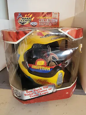 Rare Road Champs Mx Mxs Motocross Racing Helmet Display Case     Damon Huffman • $34.95