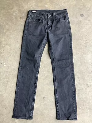 True Religion Jeans Denim 33x30 Relaxed Slim Black Geno • $29.99