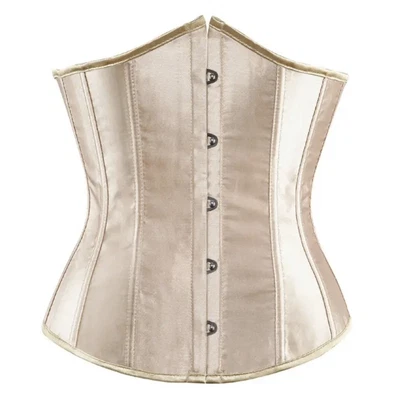 £9.99 • Buy Women's Satin Underbust Lace Up Boned Bustier Corset Tops Waist Training Cincher