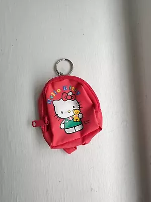 Vintage Sanrio HELLO KITTY Backpack Bag Keychain Pocket 1995 • $6.50