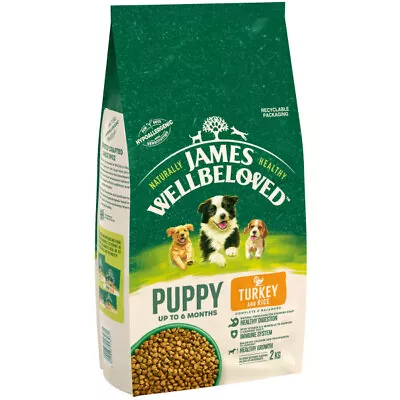 James Wellbeloved Puppy Turkey & Rice Dry Dog Food Kibble 2 Kg • £23.35
