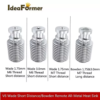 1Pc V6 Extruder J-head Bowden Or Wade Aluminum Heat Sink For 1.75/3.0mm Filament • $2.99