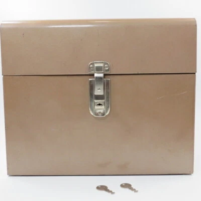 $39.99 • Buy Vintage METCO Metal Craft Products Co Phila PA Metal File Lock Box 1950s W/ KEYS