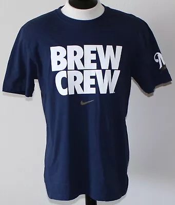 2018 NWOT Men's Size Large Authentic Nike MLB Milwaukee Brewers Brew Crew Shirt • $0.99