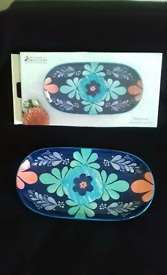 Maxwell & Williams Majolica Oblong Platter - Blue - 33cm X 17cm  (Unused) • £15.49