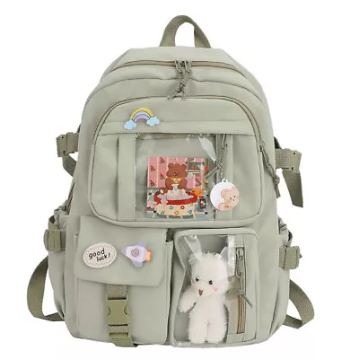 £11.99 • Buy Teens School Backpack Kawaii Cute Bear College Travel Casual Bag For Girls Green