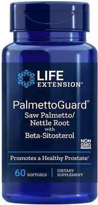 PALMETTOGUARD SAW PALMETTO NETTLE ROOT BETA- SITOSTEROL 60 Sgel LIFE EXTENSION • $20.99