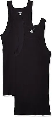 Men's Large Black Cotton Square Cut Tank Top By Evolve. Single Item Only One. • $8.53