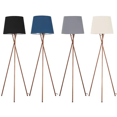 £31.49 • Buy 164CM Tall Copper Floor Lamp Standard Tripod Base Light Lampshades LED Bulb 