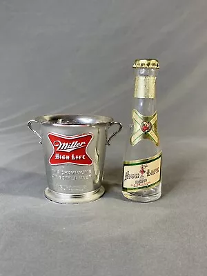 Vintage Miller High Life Mini Beer Bucket And Miniature Beer Bottle • $24.50