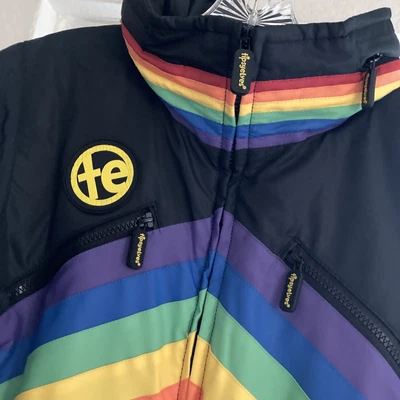 $199.99 • Buy Tipsy Elves NEW Ski Suit Midnight Shredder Women Size SMALL Rainbow Retro  NWT