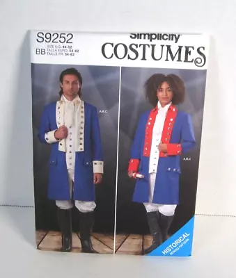 Simplicity 9252 Historical / Military / Colonial Adult Costume BB 44-52  Uncut • $8.99