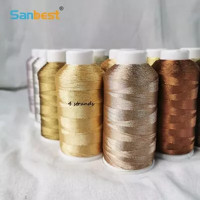 Metallic Glossy String Sew Threads - Garment Stitch Four Strand Cord 750m 1roll • $23.58