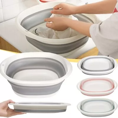 Basin Multipurpose Collapsible Washing Up Bowl Camping Travel Sink Foldable • £7.59