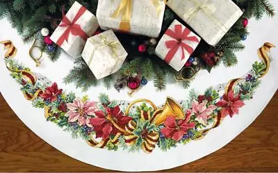 DIY Dimensions Holiday Harmony Christmas Count Cross Stitch Tree Skirt Kit 08939 • $68.95