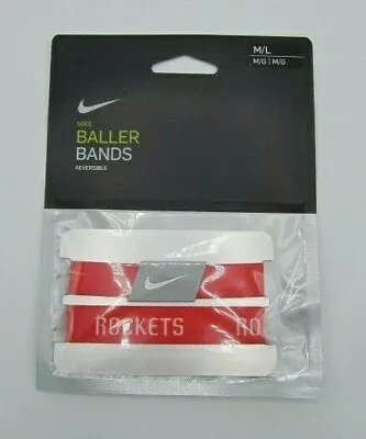 Nike NBA Rockets Reversible Baller Bands M/L 7 -8  Red Men's Women's • $15.25