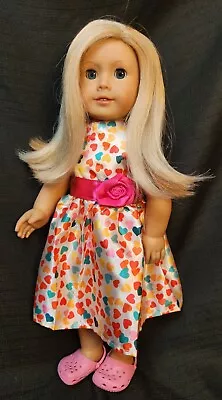 American Girl Truly Me 18  Doll Blonde & Blue Eyes Sewn Underwear Side Tag Cut • $45.50