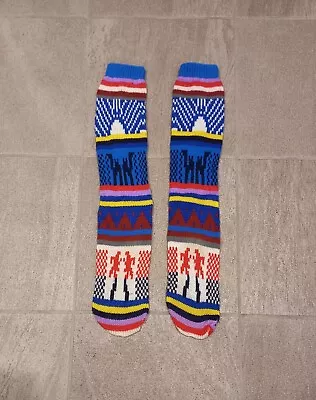 Colourful Genuine Vintage Retro 1970s Knitted Tube Socks - NEVER WORN  • $15