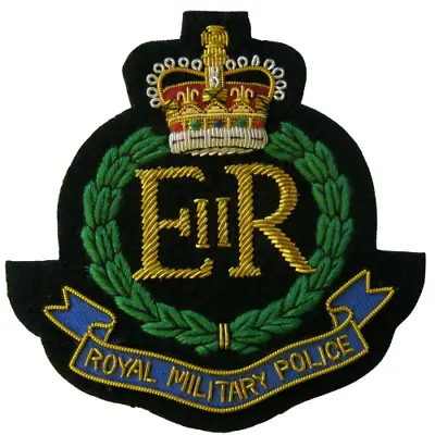 Royal Military Police Wire Embroidered Bullion Blazer Badge - British Army • £12.49