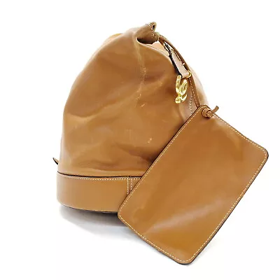 LOEWE BackPack Bag  Brown Lamb Skin 1375192 • $46