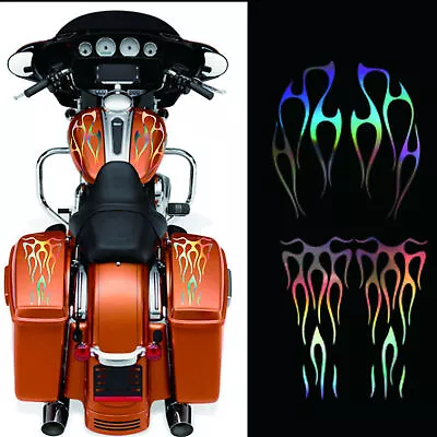 Motorcycle Gas Tank & Fender Flame Sticker Decals Vinyl Waterproof Self Adhesive • $13.61