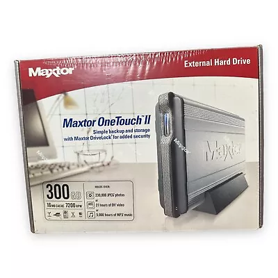 MAXTOR ONETOUCH II External Hard Drive 300 GB 7200 RPM Brand New Factory Sealed! • $99.99