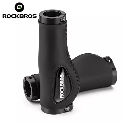 ROCKBROS Cycling Handlebar Grips Bike Double Lock Rubber Grips Anti-skid Soft • $16.86