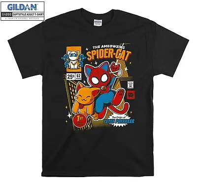 Marvel Spider Cat Comic T-shirt Gift Hoodie Tshirt Men Women Unisex F404 • £15.99