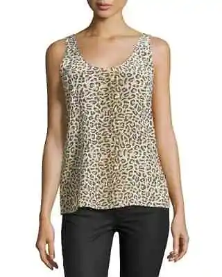 Equipment Femme KAYLEN LEOPARD-PRINT SILK TANK ECRU/MULTI IN NUDE MULTI S BNWT • $79