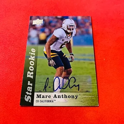 Marc Anthony SP ROOKIE AUTO Cal Bears / Baltimore Ravens 2013 Upper Deck Autogra • $7