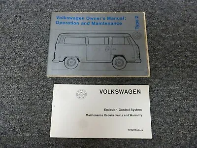 1972 Volkswagen VW Bus Van Kombi Camper Westfalia Transporter Owner Manual Set • $107.86