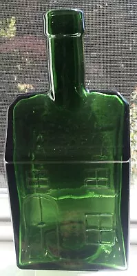 Antique E.c. Booz's Old Cabin Green Glass Whiskey Bottle - Pre Owned • $40.45