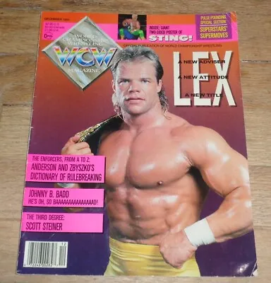 1991 WCW Wrestling Magazine Lex Luger Cover WWE Sting Poster Scott Steiner  • $12.99