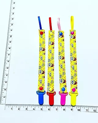 Handmade Pacifier Holder - Kids Shows - Spongebob #2 • $5