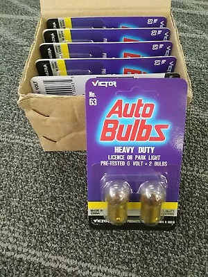 10 Two Pack Victor #63 6 Volt Auto Bulbs (20 Bulbs Total) • $20